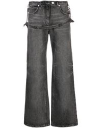 Courreges - One Strap Stonewashed Jeans - Lyst