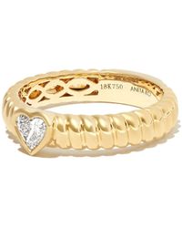 Anita Ko - 18k Yellow Zoe Twisted Heart Diamond Ring - Lyst