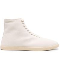 The Row - Neutral Sam High-top Canvas Sneakers - Lyst