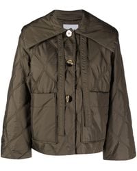 Ganni - Quilted Recycled-ripstop Jacket - Lyst