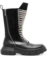 Rick Owens - Army Tractor Leather Boots - Lyst