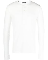 Tom Ford - Serafino Ribbed-knit Polo Shirt - Lyst