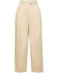 LVIR - Neutral Straight-leg Cotton Trousers - Lyst