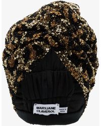 MaryJane Claverol La Tigresa Beaded Sequin Turban - Black