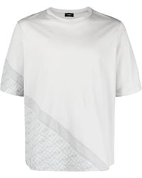 Fendi - Ff Monogram Cotton T-shirt - Lyst