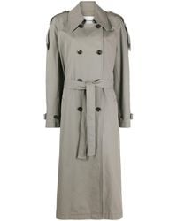 Low Classic - Grey Double Breasted Trench Coat - Lyst