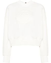 Gucci - Logo-embroidered Zip-through Cotton-jersey Sweatshirt - Lyst