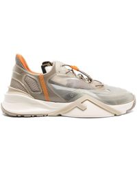 Fendi - Neutral Flow Panelled Runner Sneakers - Lyst