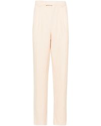 Zegna - Neutral Oasi Straight Linen Trousers - Men's - Linen/flax/cotton - Lyst