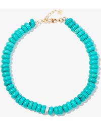 Mateo - 14k Yellow Turquoise Diamond Beaded Bracelet - Lyst