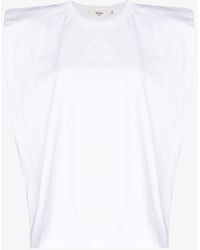 Frankie Shop Eva Padded T-shirt - White
