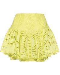 Charo Ruiz - Green Favik Broderie Anglaise Mini Skirt - Lyst