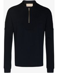 PREVU Zip-up Textured Sweater - Blue