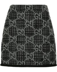 Gucci - GG Tweed Mini Skirt - Lyst