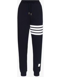 Thom Browne - 4-bar Stripe Cotton Track Pants - Women's - Cotton - Lyst