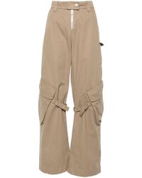 Acne Studios - Neutral Straight-leg Cargo Trousers - Women's - Cotton - Lyst