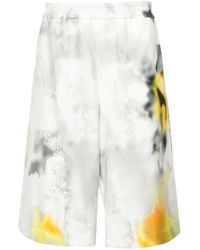 Alexander McQueen - Obscured Flower Printed Shorts - Lyst