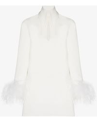 16Arlington - Michelle Feather Trim Mini Dress - Women's - Ostrich Feather/polyester/spandex/elastane - Lyst