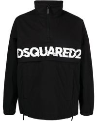 DSquared² - Logo-print Half Zip Jacket - Men's - Cotton/spandex/elastane - Lyst