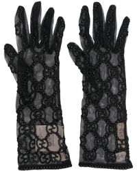 Gucci - Tulle Gg Gloves - Lyst