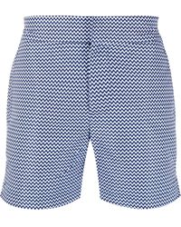 Frescobol Carioca - Zigzag Print Swim Shorts - Lyst