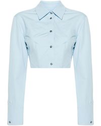 Alexander Wang - Boned Cotton Cropped Shirt - Women's - Cotton - Lyst