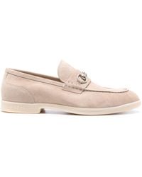 Gucci - Neutral Horsebit Detail Suede Loafers - Lyst