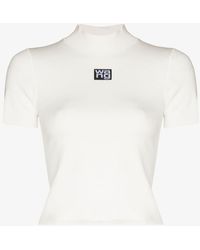 Alexander Wang - Logo Patch T-shirt - Women's - Polyamide/polyester/spandex/elastane/viscose - Lyst