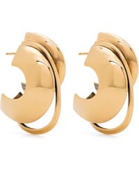 Alexander McQueen - -tone Sculptural Accumulation Hoop Earrings - Women's - Brass - Lyst