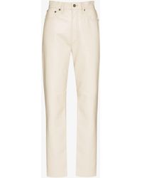Agolde - Beige '90s Pinch Waist Straight-leg Trousers - Women's - Polyurethane/viscose/recycled Leather/polyester - Lyst