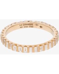 Le Gramme 18k Yellow La 3g Full Pavé Polished Diamond Ring - - Diamond/18kt - Metallic