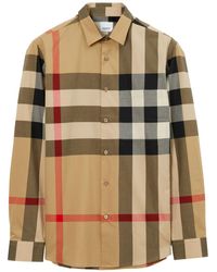 Burberry - Somerton Macro-check Poplin Shirt - Lyst
