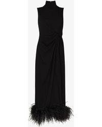 16Arlington - Maika Feather Trim Dress - Women's - Ostrich Feather/polyester - Lyst