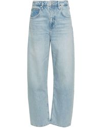 FRAME - Long Barrel Grind Hem Tapered Jeans - Women's - Recycled Cotton/regenerative Cotton - Lyst