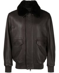 Brioni - Detachable-collar Leather Jacket - Lyst