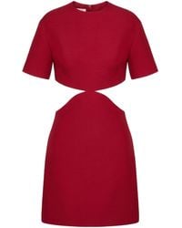 Valentino Garavani - Crepe Couture Mini Dress - Women's - Virgin Wool/silk - Lyst