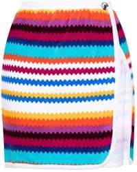 Missoni - Zigzag Wrap Miniskirt - Women's - Cotton/polyamide - Lyst