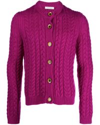 Wales Bonner - Liberty Cable-knit Cardigan - Lyst