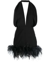 16Arlington - Open Back Feather Mini Dress - Lyst
