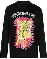 Versace - Roar-print Cotton T-shirt - Lyst