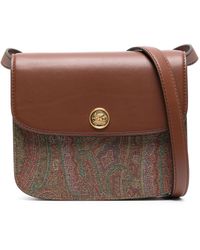 Etro - Paisley-jacquard And Leather Cross-body Bag - Women's - Cotton/polyester/pvc/lambskin - Lyst