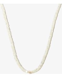 Sydney Evan - 14k Yellow Rondelle Mother Of Pearl Diamond Beaded Necklace - Lyst