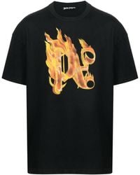 Palm Angels - Burning Pa-print T-shirt - Lyst