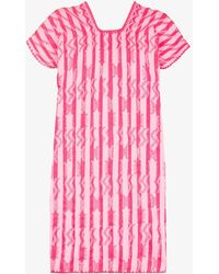 Pippa Holt No. 354 Striped Mini Kaftan Dress - Pink