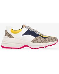 gucci men's natural gg rhyton sneaker
