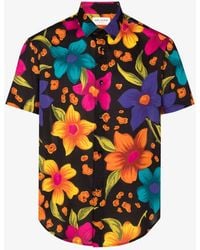 Saint Laurent - Floral Print Cotton Shirt - Men's - Cotton - Lyst