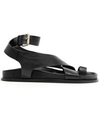 A.Emery - Jalen Flat Leather Sandals - Women's - Calf Leather - Lyst