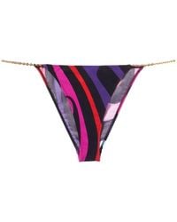 Emilio Pucci - Marmo-Print Bikini Bottoms - Lyst