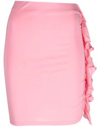 ANDAMANE - Myla Ruffled Mini Skirt - Women's - Polyester/elastane - Lyst