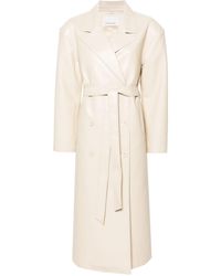 Frankie Shop - Neutral Tina Faux-leather Trench Coat - Lyst